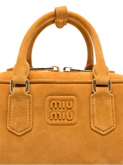 Arcadie Suede Satchel with Padding MIU MIU | 5BB142V-OON2CS4F0R55